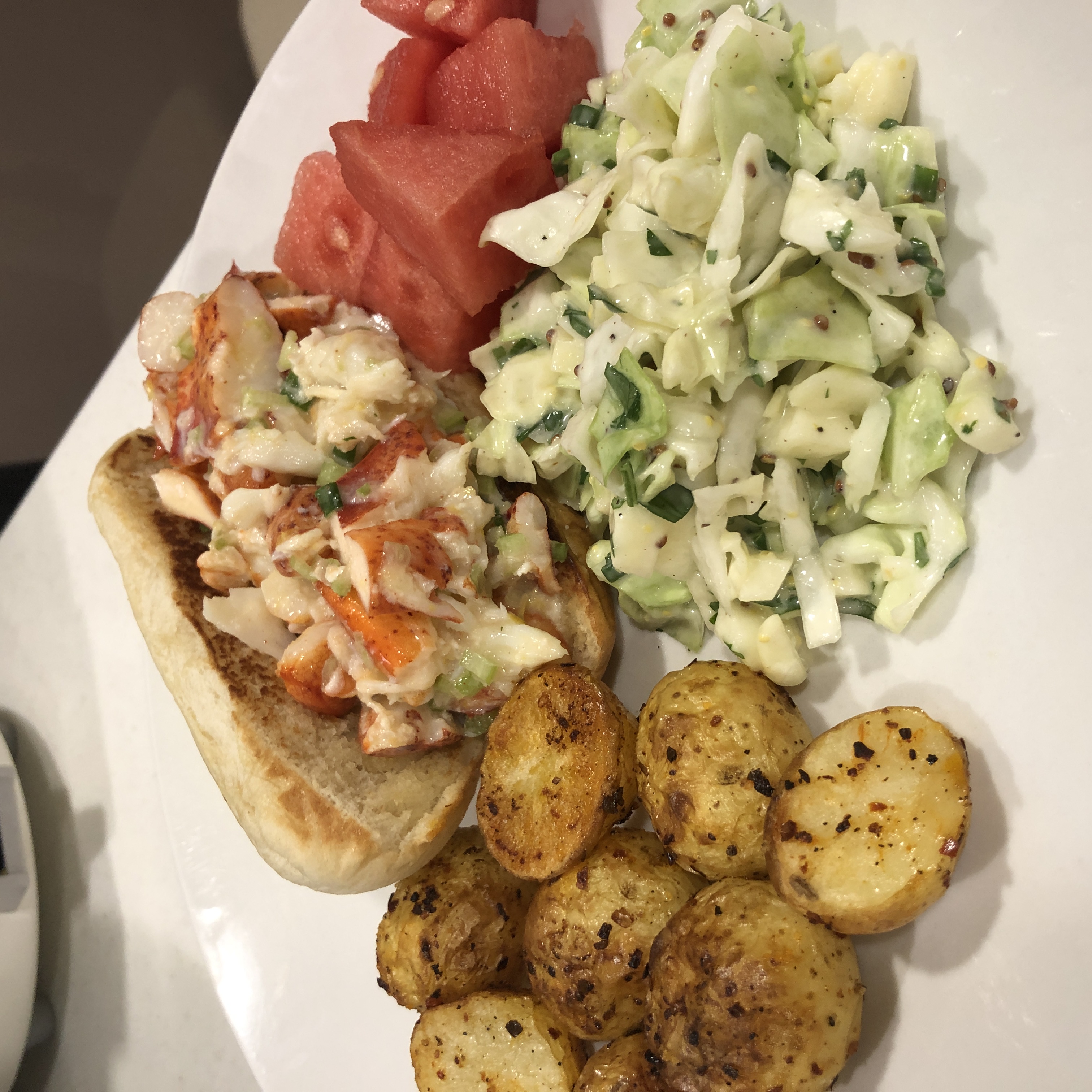 Lobster Roll with Apple Coleslaw