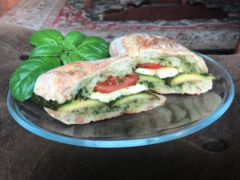 Zucchini Caprese Sandwiches with Pesto – Mangia Monday